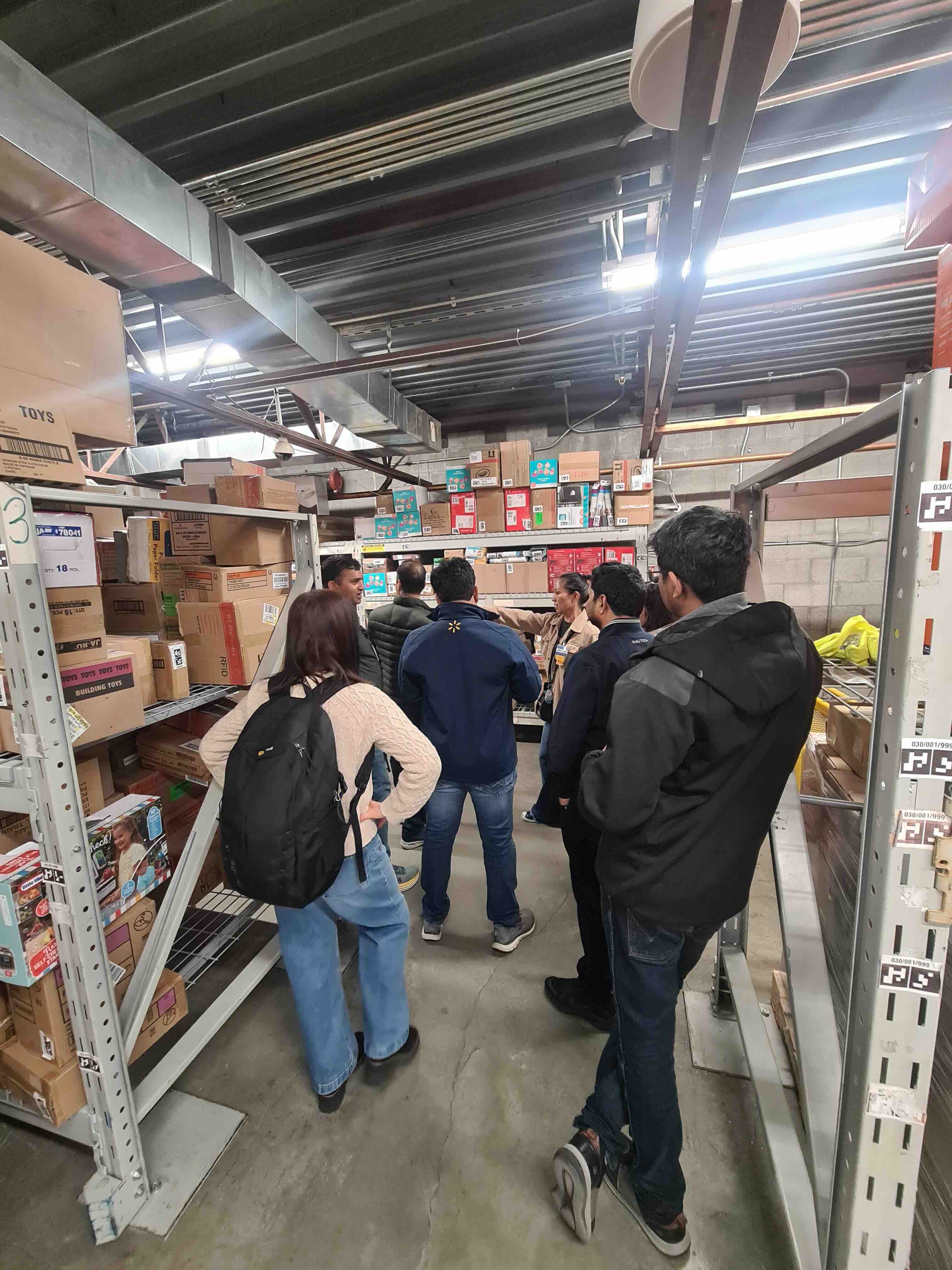 Walmart team members visiting the Supercenter at night