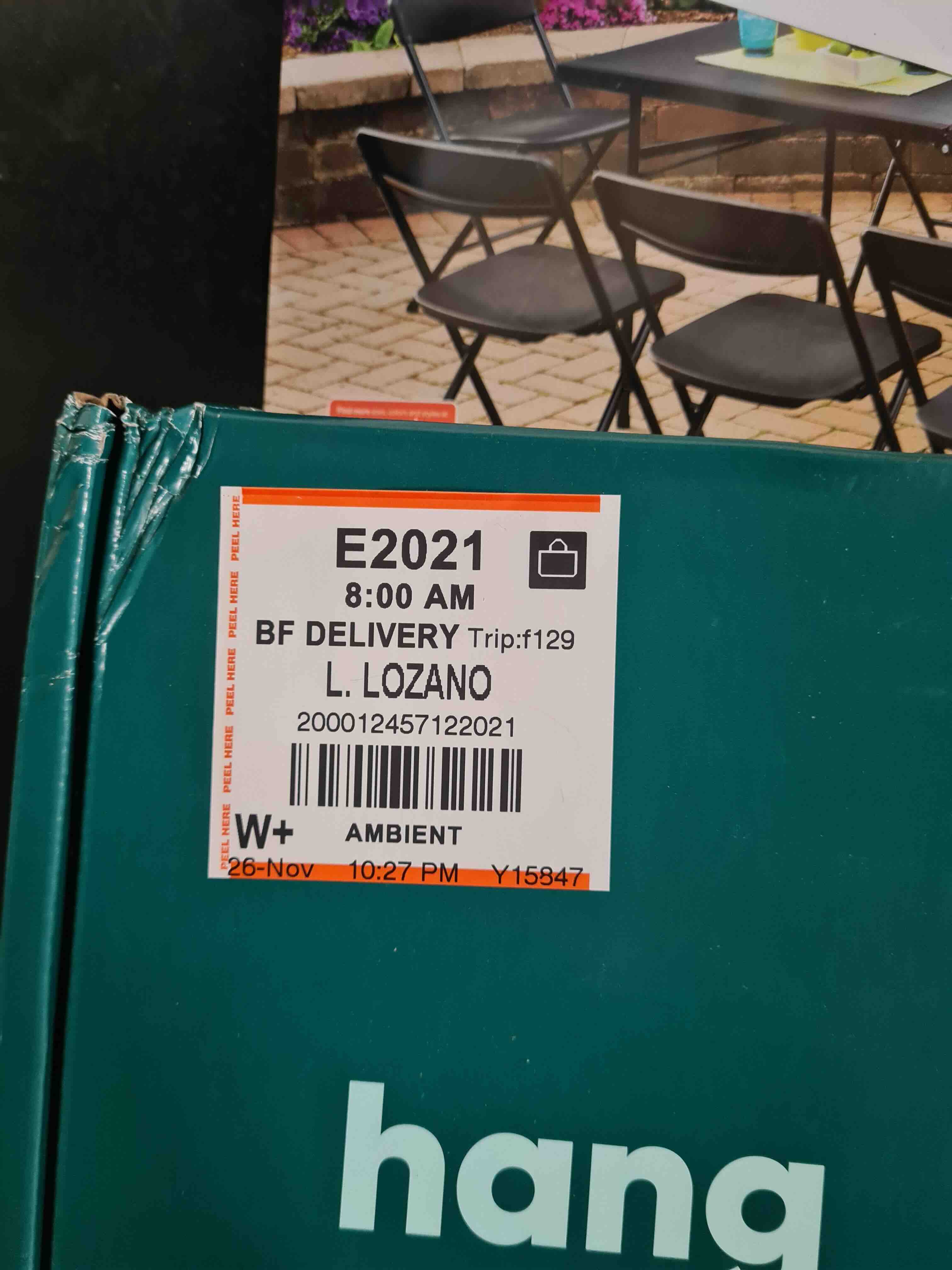 Sealed Walmart fulfillment packet ready for label tagging