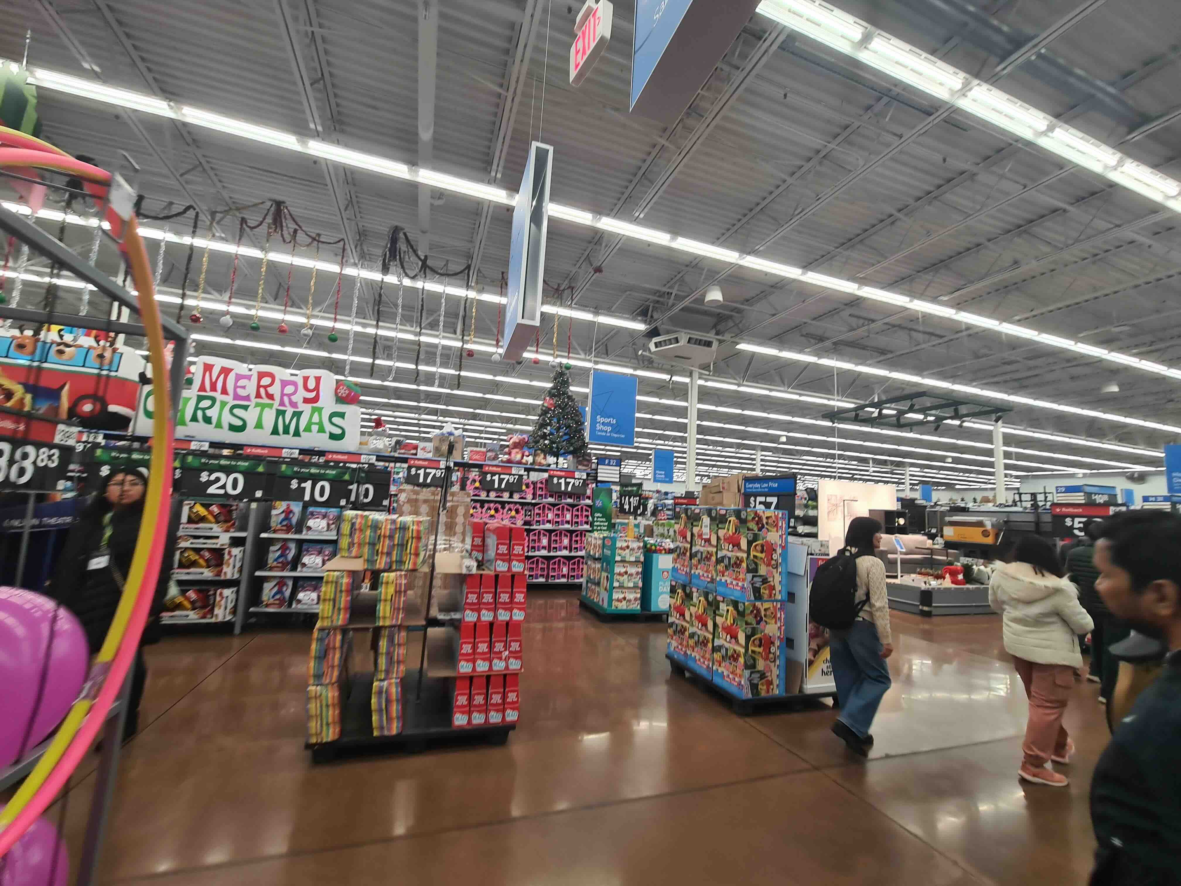 Walmart fresh produce and everyday shopping sections
